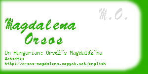 magdalena orsos business card